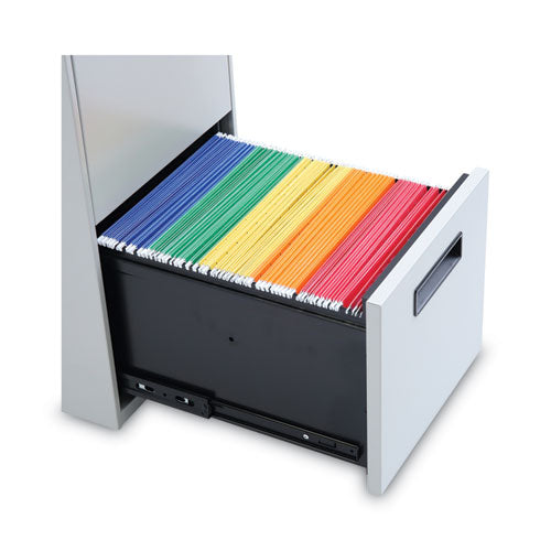 File Pedestal, Left Or Right, 2 Legal/letter-size File Drawers, Light Gray, 14.96" X 19.29" X 27.75"