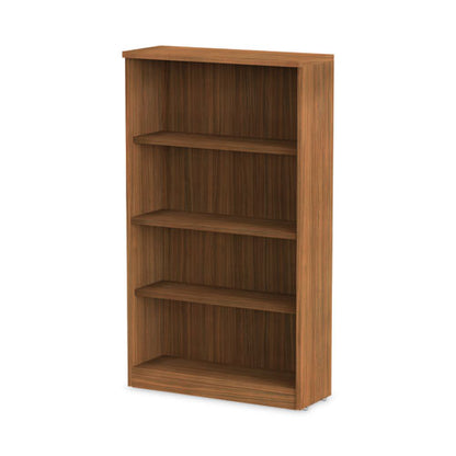 Alera Valencia Series Bookcase, Four-shelf, 31.75w X 14d X 54.88h, Modern Walnut