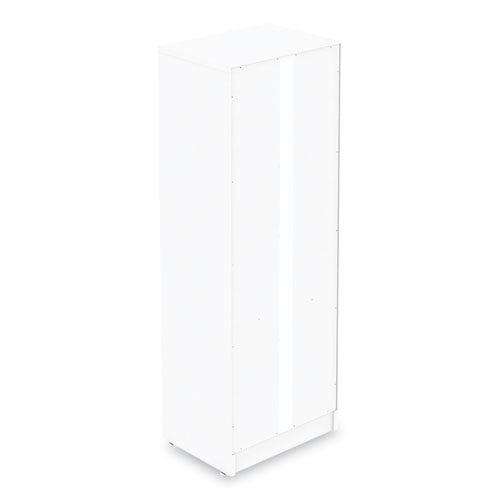 Three-shelf Narrow-footprint Bookcase, 15.75" X 11.42" X 44.33", White