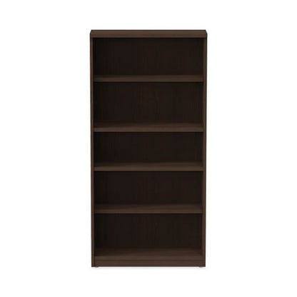 Alera Valencia Series Bookcase, Five-shelf, 31.75w X 14d X 64.75h, Espresso