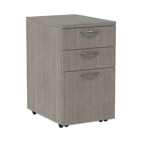 Alera Valencia Series Mobile Pedestal File, Left/right, 3-drawer: Box/box/file, Legal/letter, Gray, 15.88 X 20.5 X 28.39