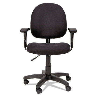 Alera Essentia Series Swivel Task Chair With Adjustable Arms, Supports Up To 275 Lb, 17.71" To 22.44" Seat Height, Black