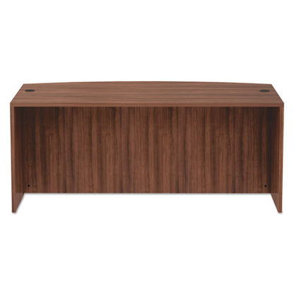 Alera Valencia Series Bow Front Desk Shell, 71" X 41.38" X 29.63", Modern Walnut