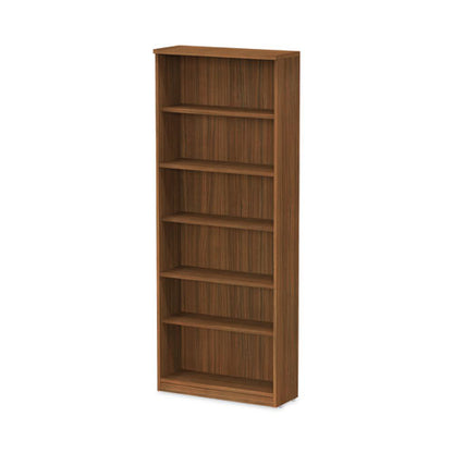 Alera Valencia Series Bookcase, Six-shelf, 31.75w X 14d X 80.25h, Modern Walnut