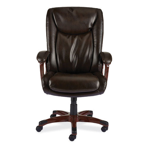 Alera Darnick Series Manager Chair, Supports Up To 275 Lbs, 17.13" To 20.12" Seat Height, Brown Seat/back, Brown Base