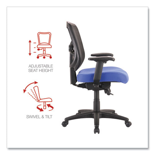 Alera Elusion Series Mesh Mid-back Swivel/tilt Chair, Supports Up To 275 Lb, 17.9" To 21.8" Seat Height, Navy Seat