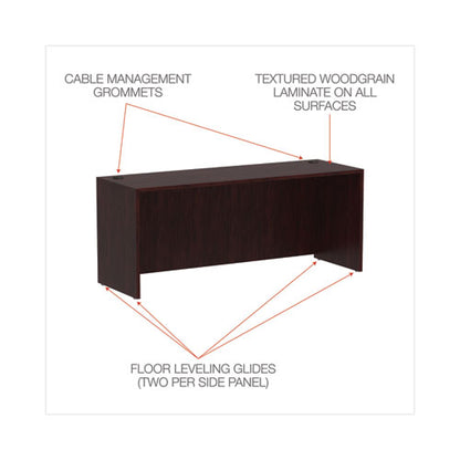 Alera Valencia Series Credenza Shell, 70.88w X 23.63d X 29.5h, Mahogany