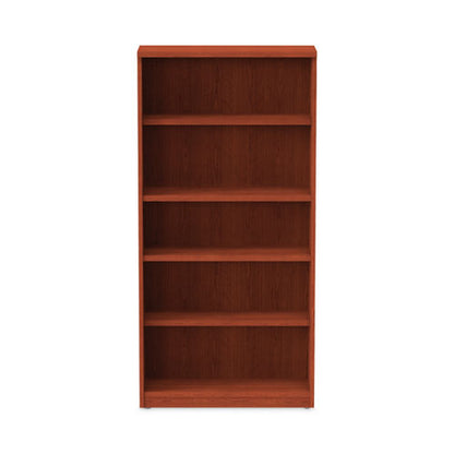 Alera Valencia Series Bookcase, Five-shelf, 31.75w X 14d X 64.75h, Medium Cherry