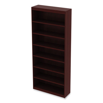 Alera Valencia Series Square Corner Bookcase, Seven-shelf, 35.63w X 11.81d X 83.86h, Mahogany