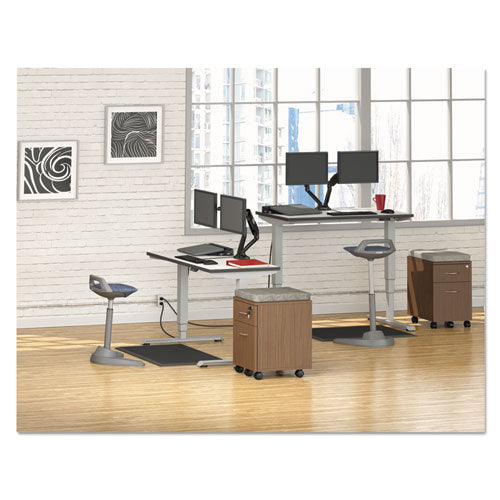 Adaptivergo Sit-stand 3-stage Electric Height-adjustable Table Base With Memory Control, 48.06" X 24.35" X 25" To 50.7", Gray