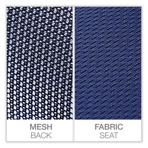 Mesh Back Fabric Task Chair, Supports Up To 275 Lb, 17.32" To 21.1" Seat Height, Navy Seat, Navy Back