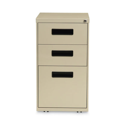 File Pedestal, Left Or Right, 3-drawers: Box/box/file, Legal/letter, Putty, 14.96" X 19.29" X 27.75"