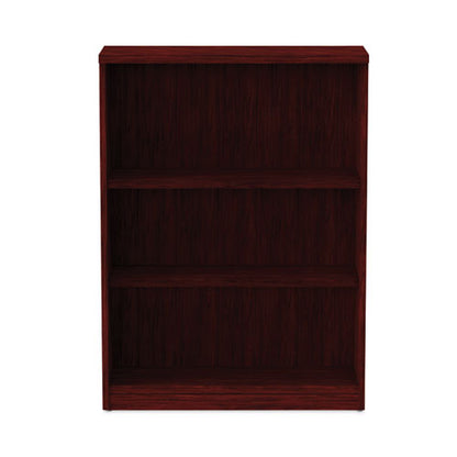 Alera Valencia Series Bookcase, Three-shelf, 31.75w X 14d X 39.38h, Mahogany