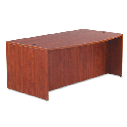 Alera Valencia Series Bow Front Desk Shell, 71" X 41.38" X 29.63", Medium Cherry