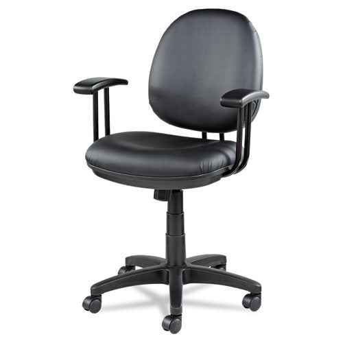 Alera Interval Series Swivel/tilt Task Chair, Bonded Leather Seat/back, Up To 275 Lb, 18.11" To 23.22" Seat Height, Black