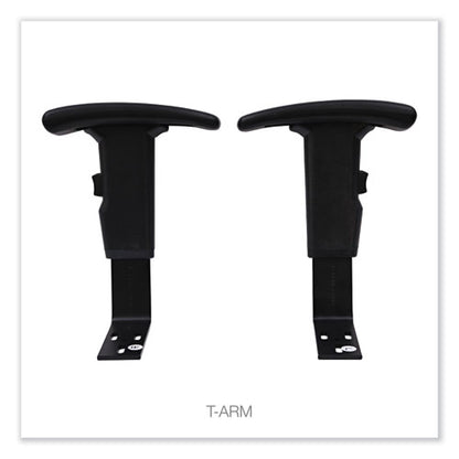 Optional Height-adjustable T-arms For Alera Essentia And Interval Series Chairs, Black, 2/set