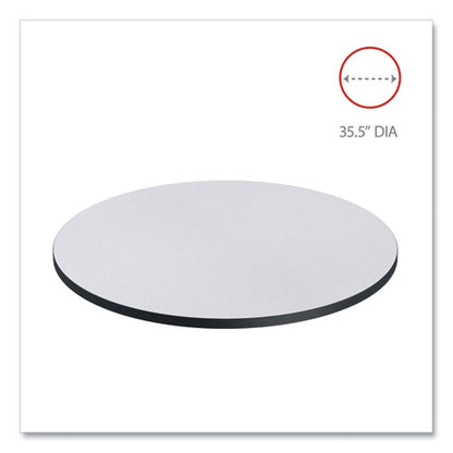 Reversible Laminate Table Top, Round, 35.5" Diameter, White/gray