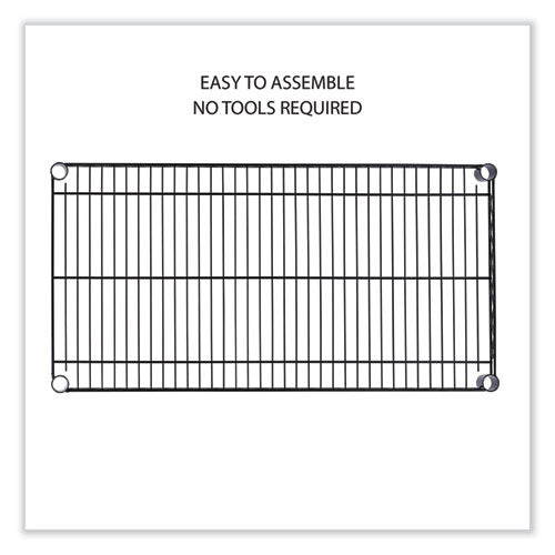 5-shelf Wire Shelving Kit With Casters And Shelf Liners, 36w X 18d X 72h, Black Anthracite