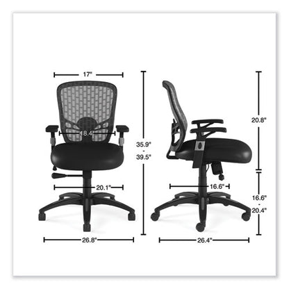 Alera Linhope Chair, Supports Up To 275 Lb, Black Seat/back, Black Base