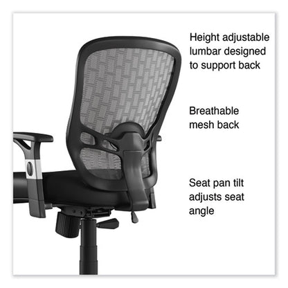 Alera Linhope Chair, Supports Up To 275 Lb, Black Seat/back, Black Base