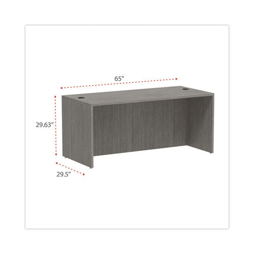 Alera Valencia Series Straight Front Desk Shell, 65" X 29.5" X 29.63", Gray