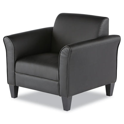 Alera Reception Lounge Sofa Series Club Chair, 35.43" X 30.7" X 32.28", Black Seat, Black Back, Black Base