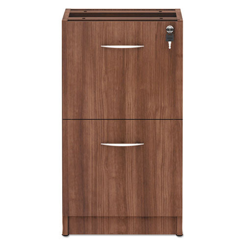 Alera Valencia Series Full Pedestal File, Left/right, 2 Legal/letter-size File Drawers, Modern Walnut, 15.63" X 20.5" X 28.5"