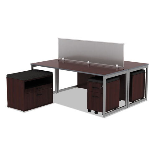 Alera Open Office Desk Series Adjustable O-leg Desk Base, 47.25 To 70.78w X 29.5d X 28.5h, Silver