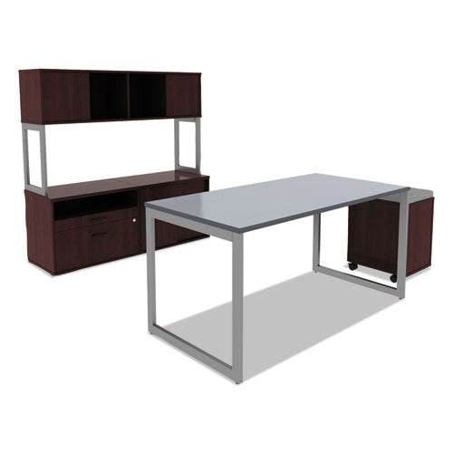 Alera Open Office Desk Series Adjustable O-leg Desk Base, 47.25 To 70.78w X 29.5d X 28.5h, Silver