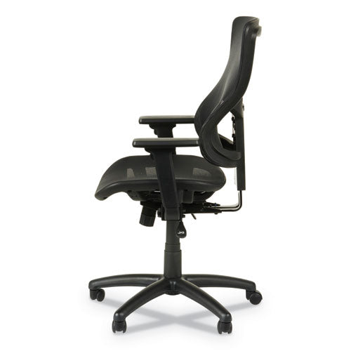 Alera Elusion Ii Series Suspension Mesh Mid-back Synchro Seat Slide Chair, Supports 275 Lb, 16.34" To 20.35" Seat, Black