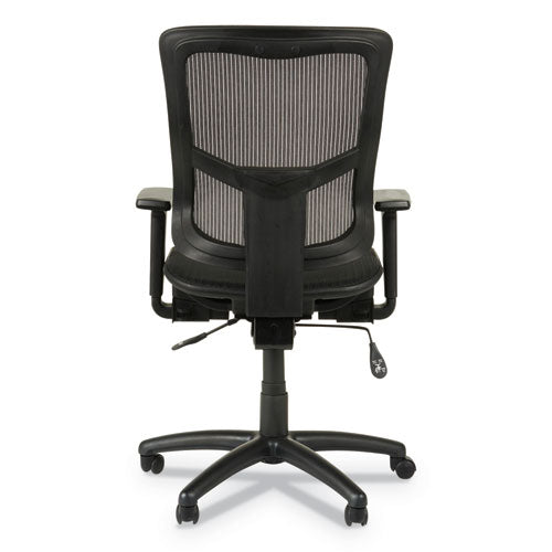 Alera Elusion Ii Series Suspension Mesh Mid-back Synchro Seat Slide Chair, Supports 275 Lb, 16.34" To 20.35" Seat, Black