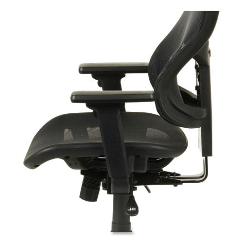 Alera Elusion Ii Series Suspension Mesh Mid-back Synchro Seat Slide Chair, Supports 275 Lb, 16.34" To 20.35" Seat, Black