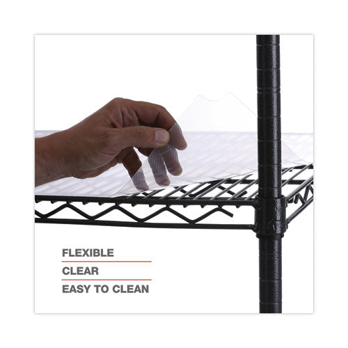 Shelf Liners For Wire Shelving, Clear Plastic, 36w X 18d, 4/pack