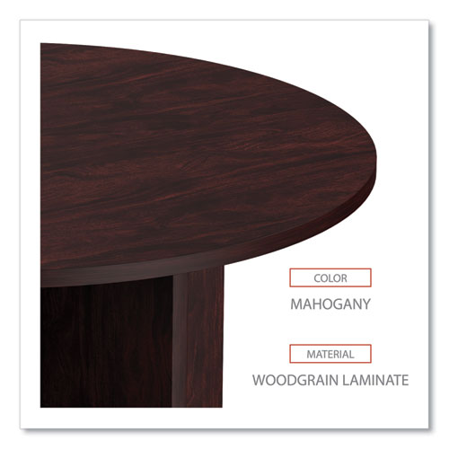 Alera Valencia Round Conference Table With Legs, 42" Diameter X 29.5h, Mahogany