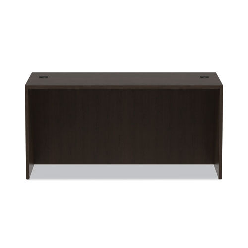 Alera Valencia Series Straight Front Desk Shell, 59.13" X 29.5" X 29.63", Espresso