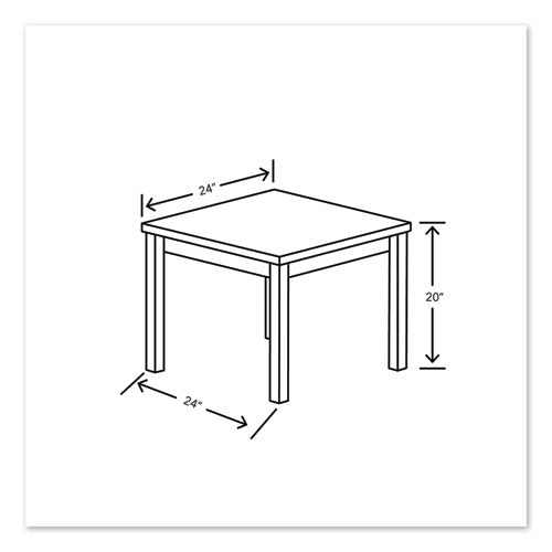 80000 Series Laminate Occasional Corner Table, 24w X 24d X 20h, Pinnacle