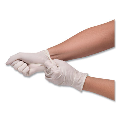 Stretch Vinyl Examination Gloves, Cream, Small, 100/box