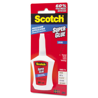 Super Glue With Precision Applicator, 0.14 Oz, Dries Clear