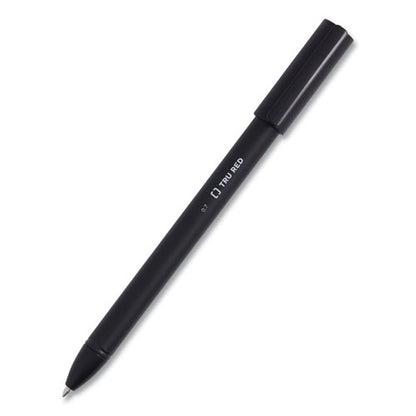 Quick Dry Gel Pen, Stick, Medium 0.7 Mm, Black Ink, Black Barrel, Dozen