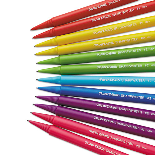 Sharpwriter Mechanical Pencil, 0.7 Mm, Hb (#2.5), Black Lead, Assorted Barrel Colors, Dozen