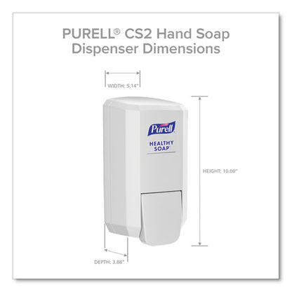 Cs2 Healthy Soap Dispenser, 1,000 Ml, 5.14" X 3.88" X 10", White, 6/carton