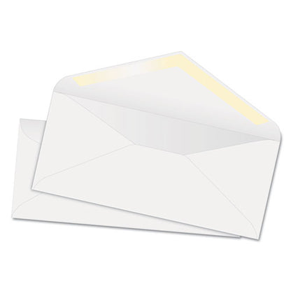 White Wove Business Envelope Convenience Packs, #10, Bankers Flap, Gummed Closure, 4.13 X 9.5, White, 50/box