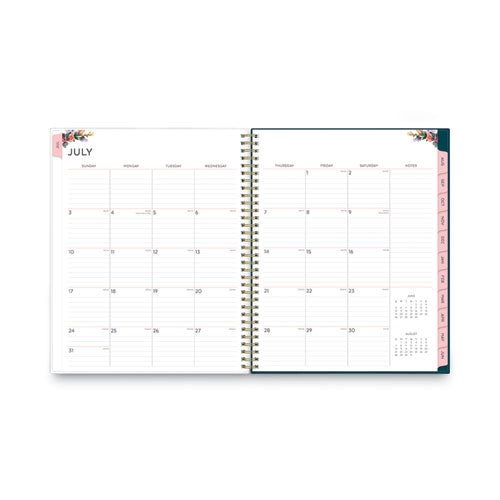 Greta Academic Year Weekly/monthly Planner, Greta Floral Artwork, 11.5 X 8, Green Cover, 12-month (july-june): 2022-2023