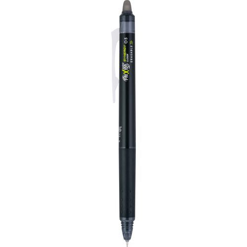 Frixion Synergy Clicker Erasable Gel Pen, Retractable, Extra-fine 0.5 Mm, Black Ink, Black/smoke Barrel, Dozen