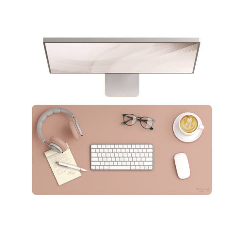 Vegan Leather Desk Pads, 31.5 X 15.7, Light Pink