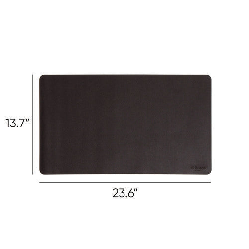 Vegan Leather Desk Pads, 23.6 X 13.7, Charcoal