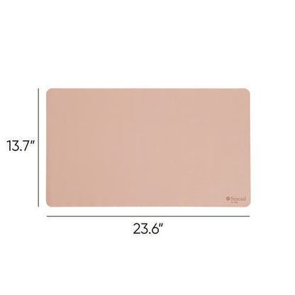 Vegan Leather Desk Pads, 23.6 X 13.7, Light Pink