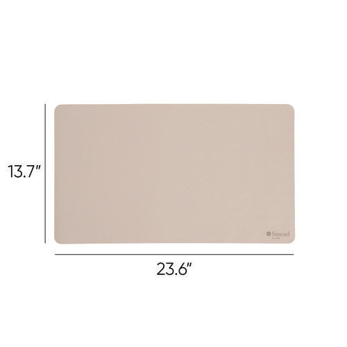 Vegan Leather Desk Pads, 23.6 X 13.7, Sandstone