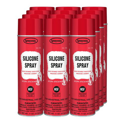 Silicone Spray, 11 Oz Aerosol Spray, 12 Cans