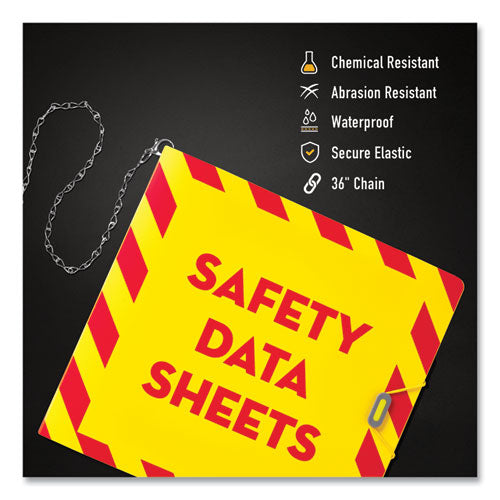 Ultraduty Safety Data Sheet Binder Bundle, 3 Rings, 3" Capacity, 11 X 8.5, Yellow/red